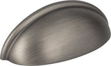 Elements 2981MB 3" Center-to-Center Matte Black Florence Cabinet Cup Pull