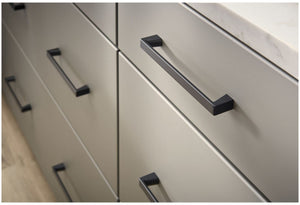 Jeffrey Alexander 177-96MB 96 mm Center-to-Center Matte Black Square Boswell Cabinet Pull