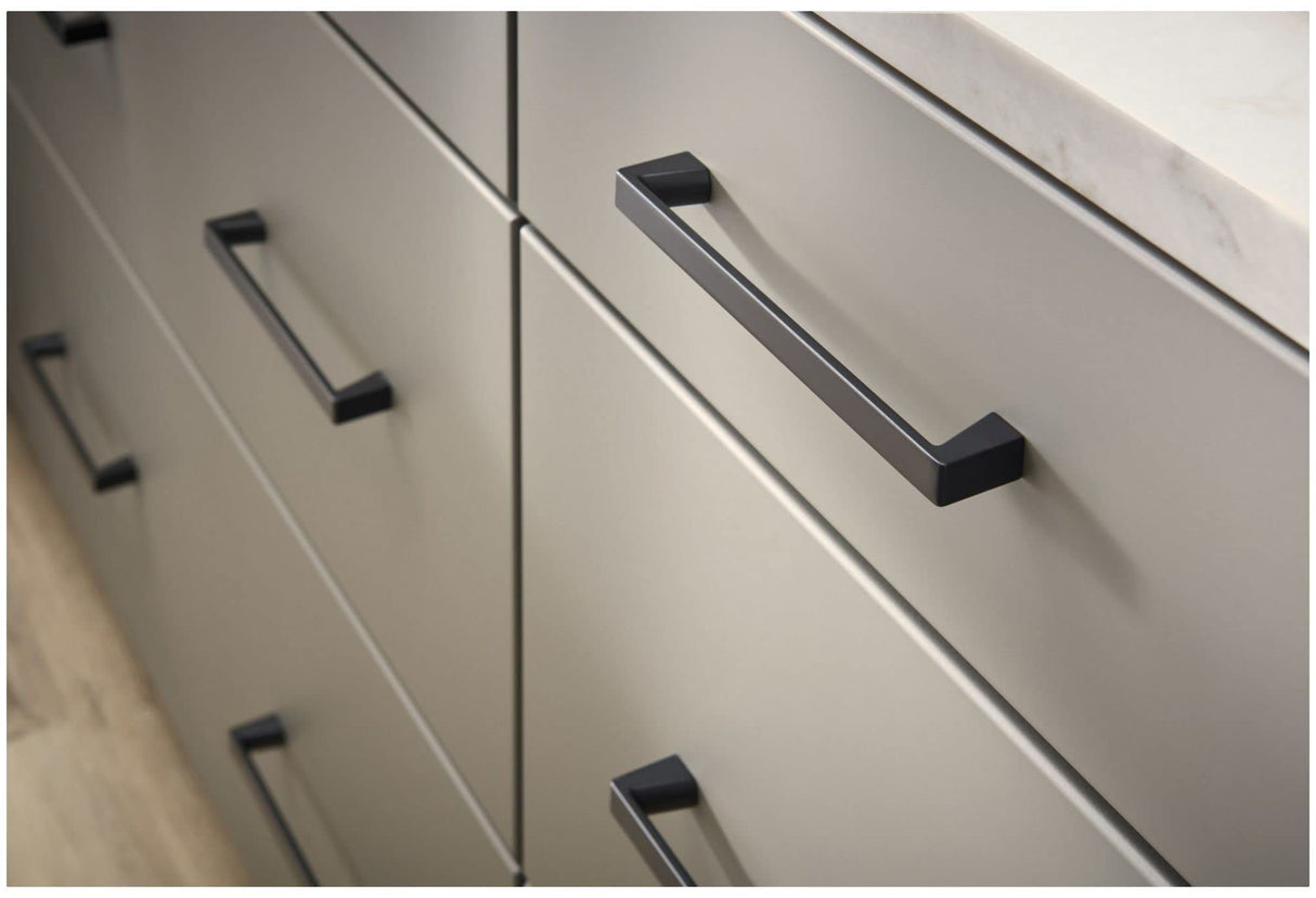 Jeffrey Alexander 177-160BNBDL 160 mm Center-to-Center Brushed Pewter Square Boswell Cabinet Pull