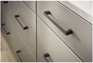 Jeffrey Alexander 177-224MB 224 mm Center-to-Center Matte Black Square Boswell Cabinet Pull