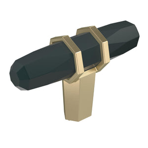 Amerock Cabinet Knob Black Bronze/Golden Champagne 2-1/2 inch (64 mm) Length London 1 Pack Drawer Knob Cabinet Hardware