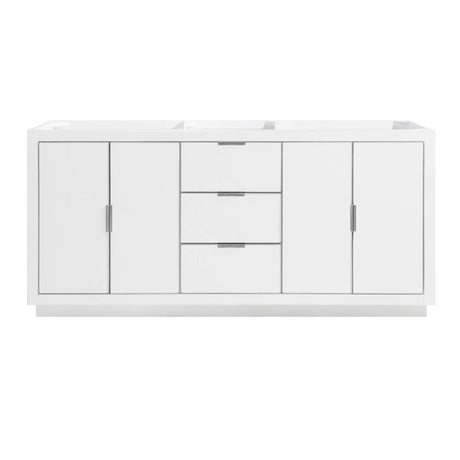 Avanity Austen 72 in. Vanity Only in White with Silver Trim
