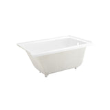 Voltaire 54 in x 30 in Acrylic Glossy White, Alcove, Integral Right-Hand Drain, Bathtub