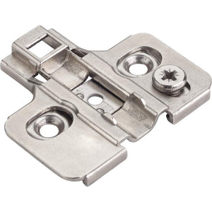 Hardware Resources 600.0P29.05 Heavy Duty 9 mm Cam Adj Zinc Die Cast Plate with Euro Screws for 700, 725, 900 and 1750 Series Euro Hinges