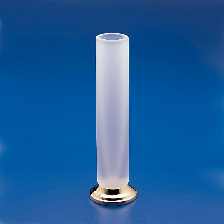 Tall Frosted Glass Bathroom Vase