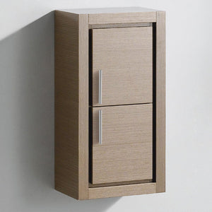 Fresca FST8140GO Fresca Allier Gray Oak Bathroom Linen Side Cabinet w/ 2 Doors