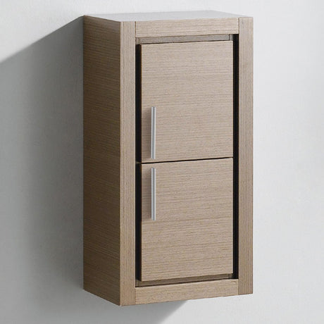 Fresca FST8140GO Fresca Allier Gray Oak Bathroom Linen Side Cabinet w/ 2 Doors