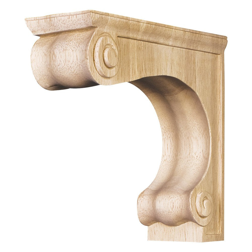 Hardware Resources COR9-1MP 2-11/16" W x 8" D x 7" H Maple Range Hood Corbel