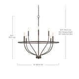 Capital Lighting 428581BZ Greyson 8 Light Chandelier Bronze