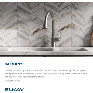 Elkay LKHA4031AS Harmony Antique Steel Single Lever Pull-down Spray Kitchen Faucet