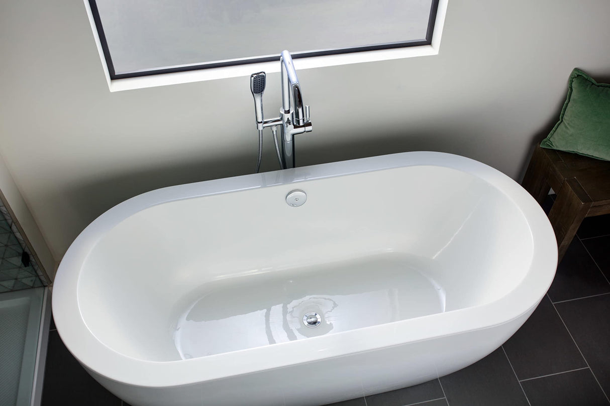 Miseno MTF194 Floor Mounted Tub Filler with Integrated Valve and Diverter - Includes Hand Shower - Flat Black