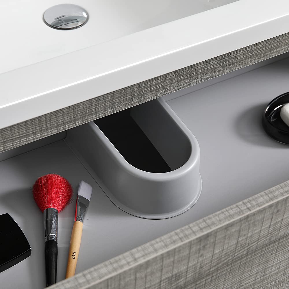 Fresca FCB93-3636MGO-D-I Fresca Lazzaro 72" Gray Wood Free Standing Modern Bathroom Cabinet w/ Integrated Double Sink