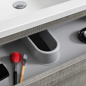 Fresca FCB93-3636MGO-D-I Fresca Lazzaro 72" Gray Wood Free Standing Modern Bathroom Cabinet w/ Integrated Double Sink
