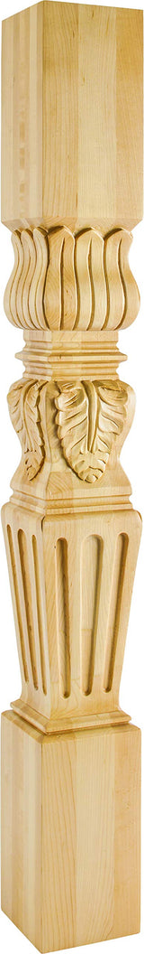 Hardware Resources P27-6-CH 6" W x 6" D x 35-1/2" H Cherry Fluted Post