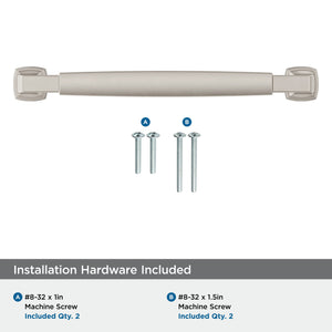 Amerock Cabinet Pull Satin Nickel 6-5/16 inch (160 mm) Center-to-Center Stature 1 Pack Drawer Pull Cabinet Handle Cabinet Hardware