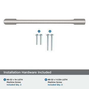 Amerock Cabinet Pull Polished Chrome 5-1/16 inch (128 mm) Center-to-Center Riva 1 Pack Drawer Pull Drawer Handle Cabinet Hardware