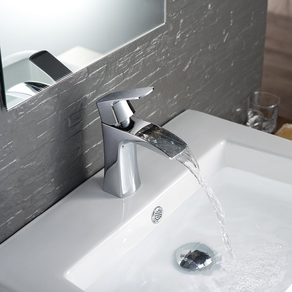 Fresca FFT3071CH Fresca Fortore Single Hole Mount Bathroom Vanity Faucet - Chrome
