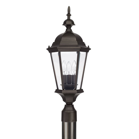 Capital Lighting 9725OB Carriage House 3 Light Outdoor Post Lantern Old Bronze