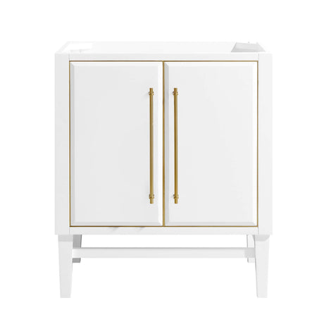 Avanity Mason 30 in. Vanity Only in White with Gold Trim