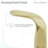 Chateau Single Hole, Single-Handle, Bathroom Faucet in Brushed Gold