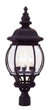 Livex Lighting 7703-14 Outdoor Post Top Lantern, Black, 11.5 x 11.5 x 26.5