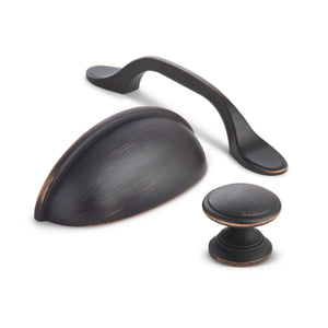 Amerock Cabinet Cup Pull Oil Rubbed Bronze 3 inch (76 mm) Center-to-Center Ravino 1 Pack Drawer Pull Drawer Handle Cabinet Hardware