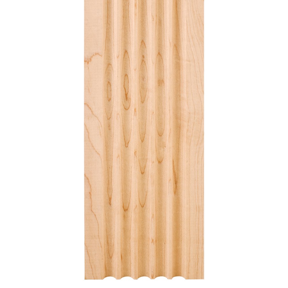 Hardware Resources FLT3HMP 5/8" D x 3-1/2" H Hard Maple Fluted Moulding