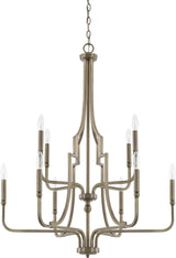 Capital Lighting 419391AD Dawson 10 Light Chandelier Aged Brass