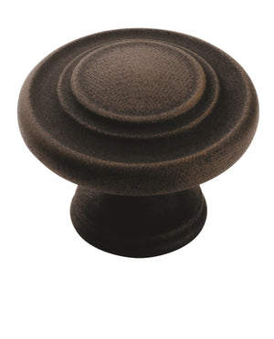 Amerock Cabinet Knob Antique Rust 1-5/16 inch (33 mm) Diameter Inspirations 1 Pack Drawer Knob Cabinet Hardware