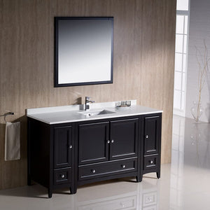 Fresca FVN20-123612GR Fresca Oxford 60" Gray Traditional Bathroom Vanity