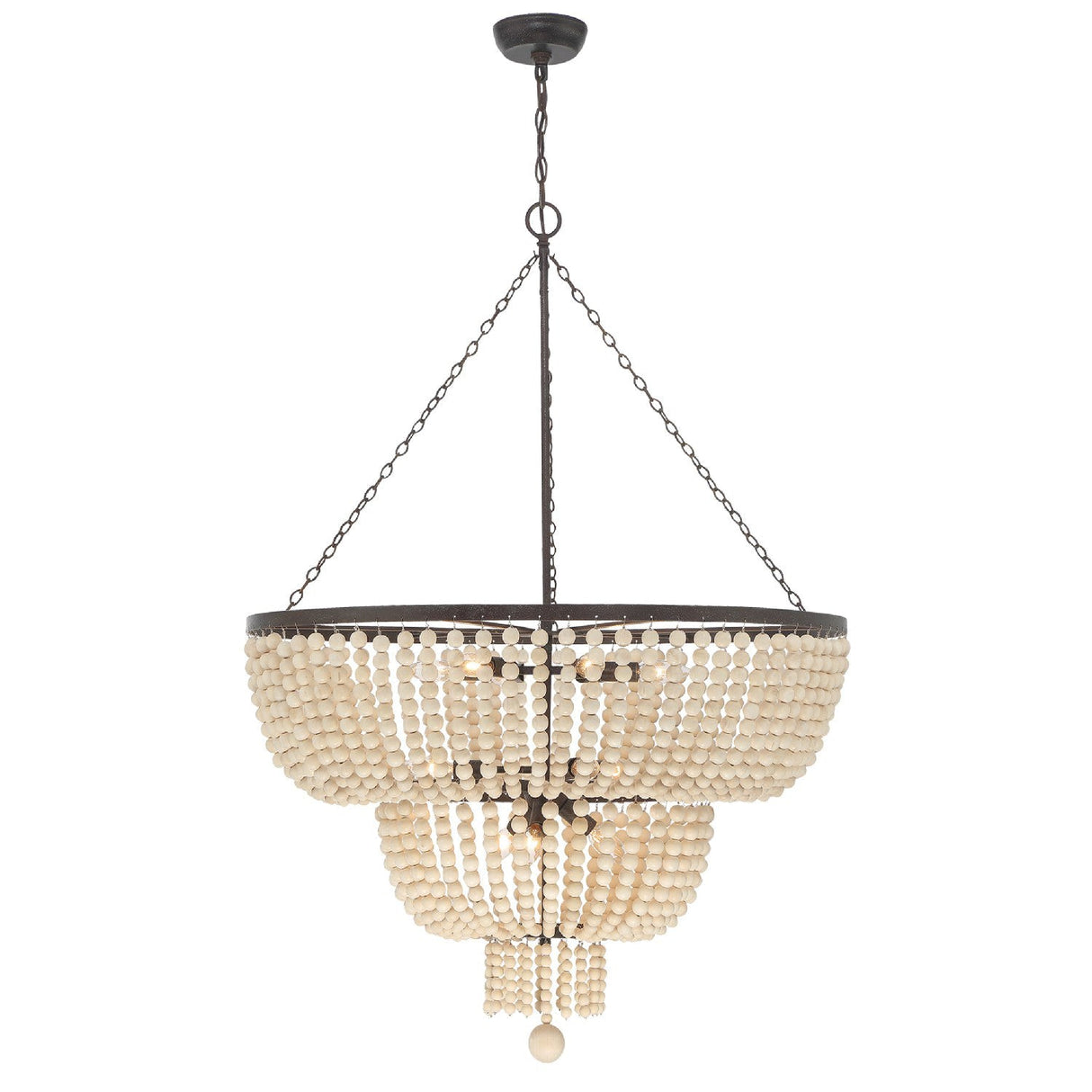 Rylee 12 Light Forged Bronze Chandelier 612-FB