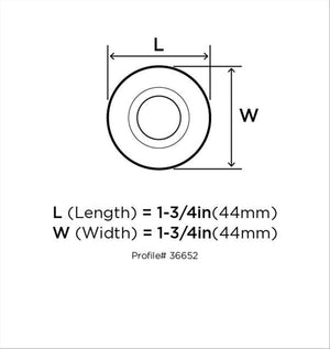 Amerock Cabinet Knob Clear/Satin Nickel 1-3/4 inch (44 mm) Diameter Glacio 1 Pack Drawer Knob Cabinet Hardware