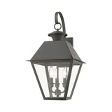 Livex Lighting 27218-91 Wentworth 3 Light 22 inch Brushed Nickel Outdoor Wall Lantern, Large