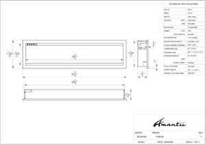 Amantii SYM-60-BESPOKE Symmetry Bespoke - 60" Indoor / Outdoor Electric Built In Fireplace featuring, WiFi Compatibilty & Bluetooth Connectivity, MultiFunction Remote, and a Selection of Media Options