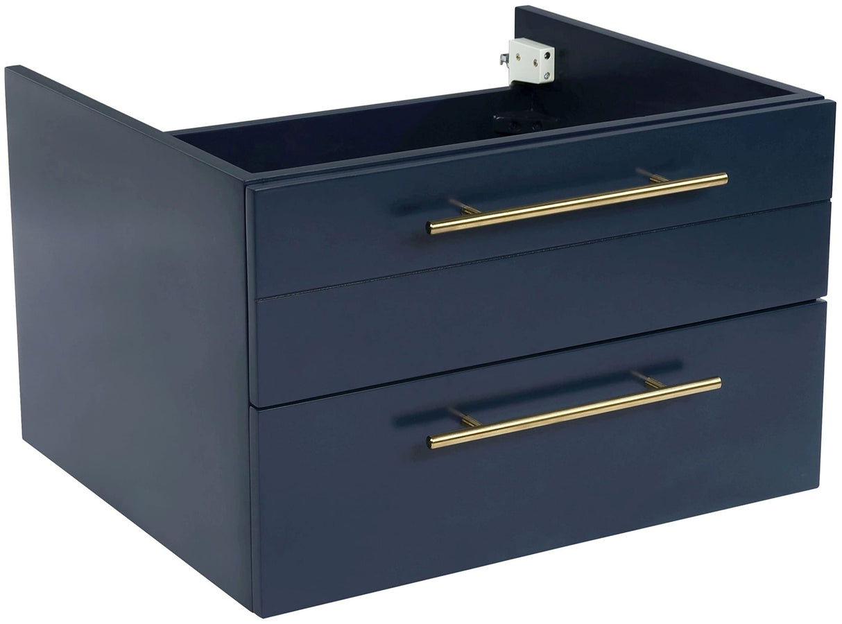 Fresca FCB6124RBL-UNS Fresca Lucera 24" Royal Blue Wall Hung Undermount Sink Modern Bathroom Cabinet