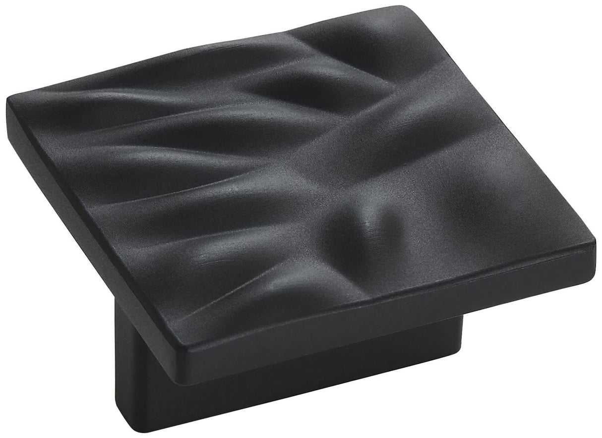 Amerock Cabinet Pull Matte Black 1-1/4 inch (32 mm) Center to Center Calathea 1 Pack Drawer Pull Drawer Handle Cabinet Hardware