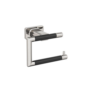 Amerock BH26617PNBBR Polished Nickel/Black Bronze Single Post Toilet Paper Holder 5-7/8 in. (149 mm) Toilet Tissue Holder Esquire Bath Tissue Holder Bathroom Hardware Bath Accessories