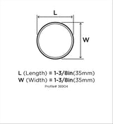 Amerock Cabinet Knob Satin Nickel 1-3/8 inch (35 mm) Diameter Versa 1 Pack Drawer Knob Cabinet Hardware