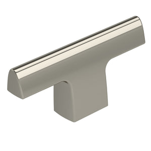 Amerock Cabinet Knob Polished Nickel 2-1/2 inch (64 mm) Length Riva 1 Pack Drawer Knob Cabinet Hardware