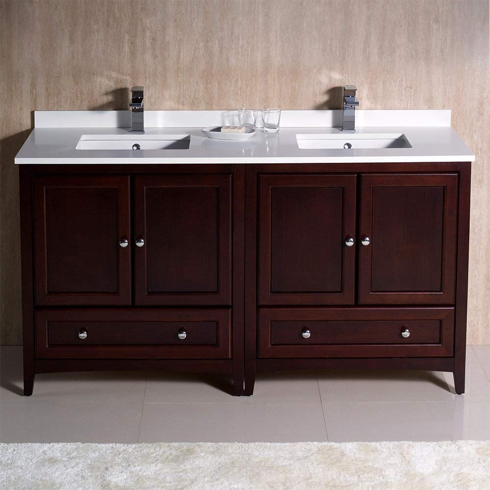 Fresca FCB20-3030ES-CWH-U Double Sink Cabinets with Sinks