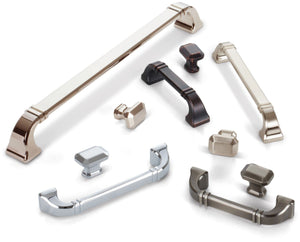 Jeffrey Alexander 165PC 1-1/4" Overall Length Polished Chrome Emerald Ella Cabinet Knob