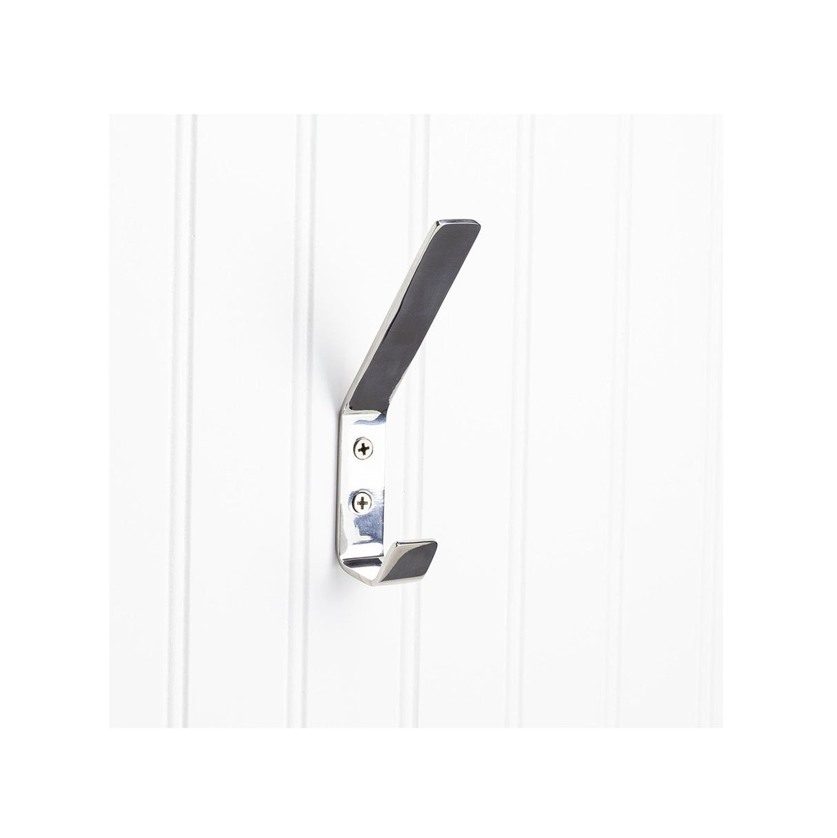 Elements YD35-556PSS 5-9/16" Polished Stainless Steel Modern Double Prong Wall Mounted Hook