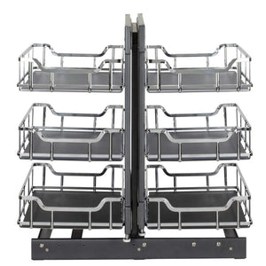 Hardware Resources SWS-BCFH15PC 15" Polished Chrome STORAGE WITH STYLE® Full-Height Blind Corner Organizer