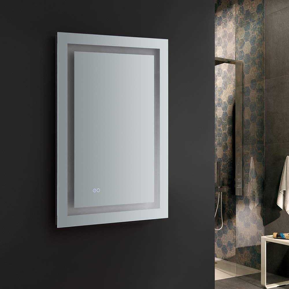 Fresca FMR022436 Fresca Santo 24" Wide x 36" Tall Bathroom Mirror w/ LED Lighting and Defogger