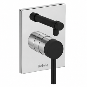 Riobel CSTQ55C Type P Pressure Balance Valve with Diverter & Stops – Chrome/Black Trim