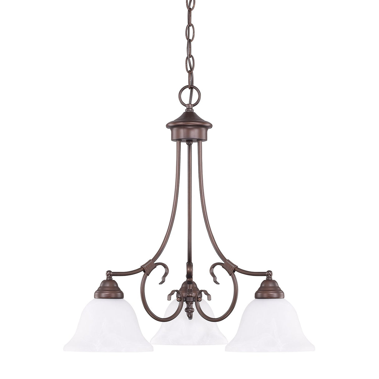 Capital Lighting 3224BZ-220 Hometown 3 Light Chandelier Bronze