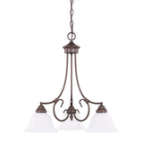 Capital Lighting 3224MN-220 Hometown 3 Light Chandelier Matte Nickel