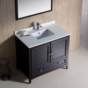 Fresca FVN2036ES Fresca Oxford 36" Espresso Traditional Bathroom Vanity