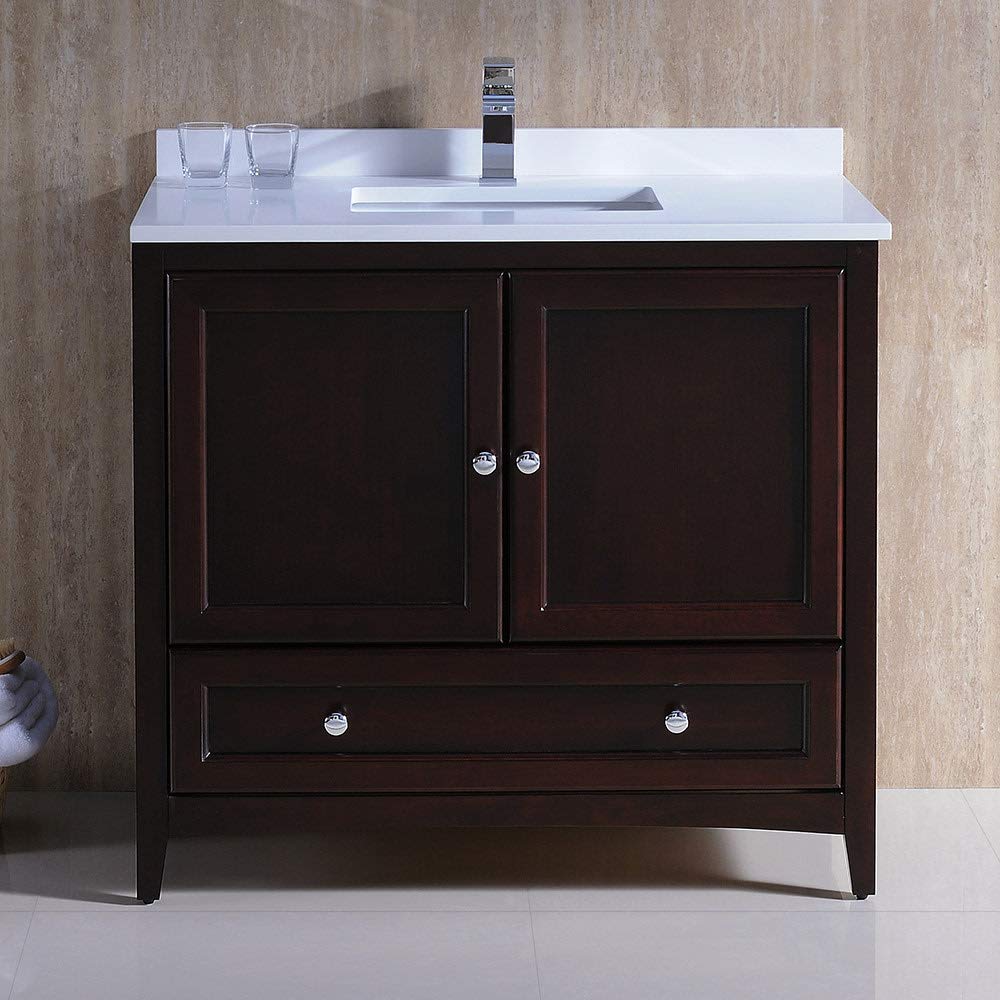 Fresca FCB2036AW-CWH-U Cabinet with Top and Sink