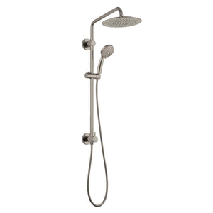 PULSE ShowerSpas 1088-BN-1.8GPM SeaBreeze II Shower System with 8" Rain Showerhead, Slide Bar and Multi-Function Hand Shower, Brushed Nickel, 1.8 GPM